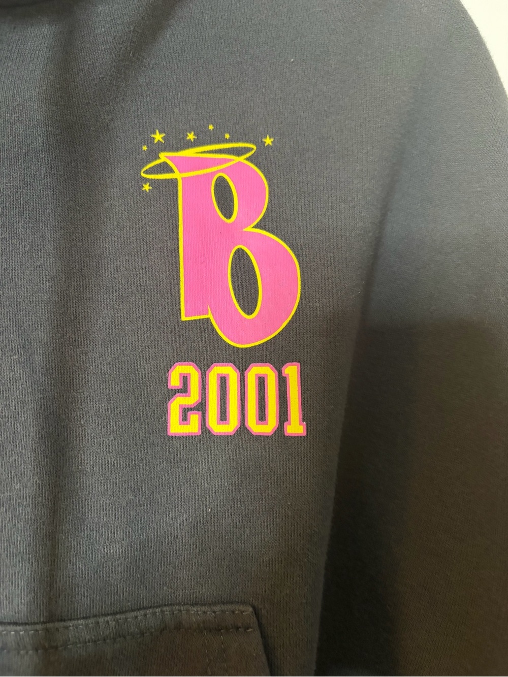 Black Zip-Up Hoodie Large - Picture 3 of 4